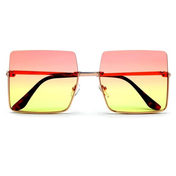 Shady Behavior | Oversized Fashion Sunglasses • Gradient Lens Half Frame - Picture 5 of 6